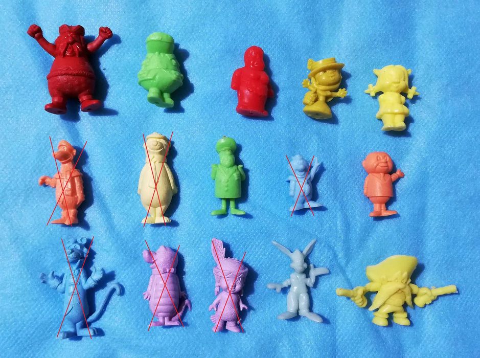 Bonecos dos gelados OLA e Rajá