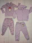 Komplet 4 sztuki fioletowe ubranka spodnie 92 bluza bluzka 93 fiolet