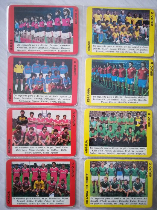 Calendários de bolso anos 80 - As 24 equipas do Mundial de 1986