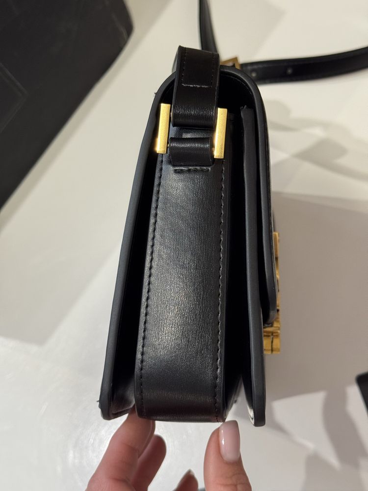 Сумка Yves Saint Laurent solferino ysl шкірa чорна класична прямокутна