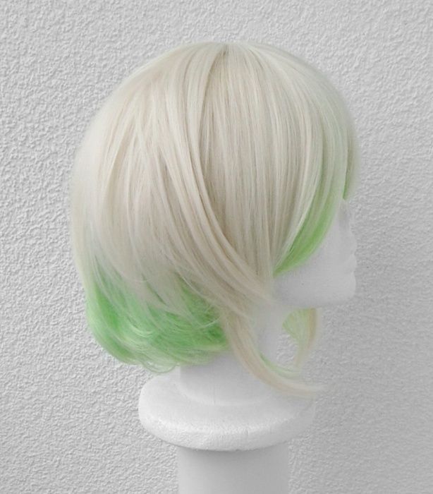 Lio Promare krótka blond ombre peruka platynowa z grzywką wig cosplay