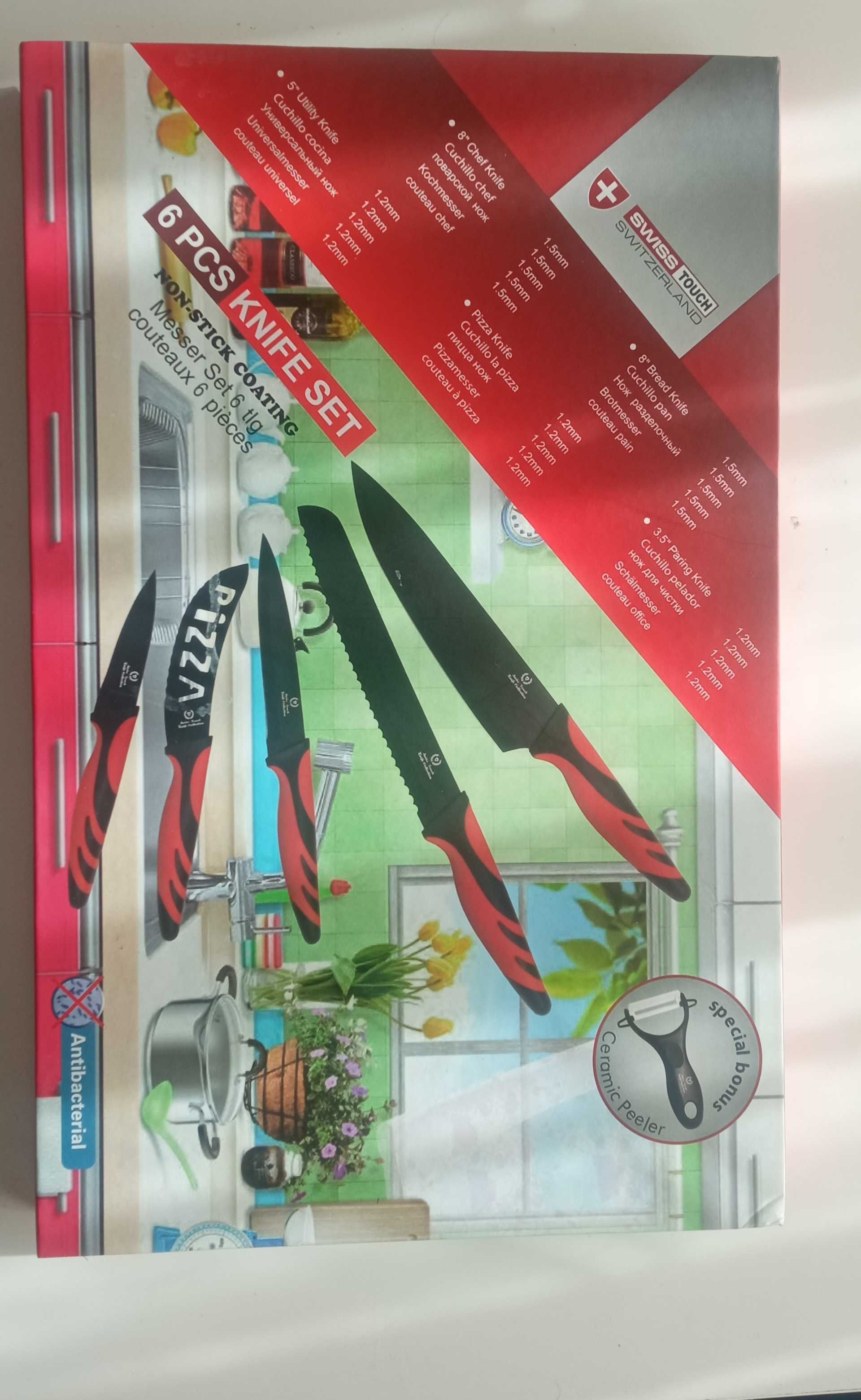 Conjunto de 5 facas + descascador Swiss Touch NOVO