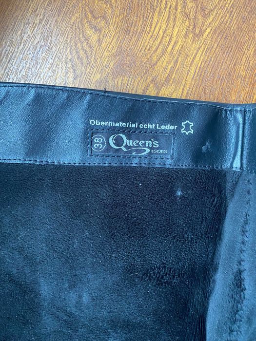 Чоботи осінні/весняні чорні шкіряні (39 розмір)