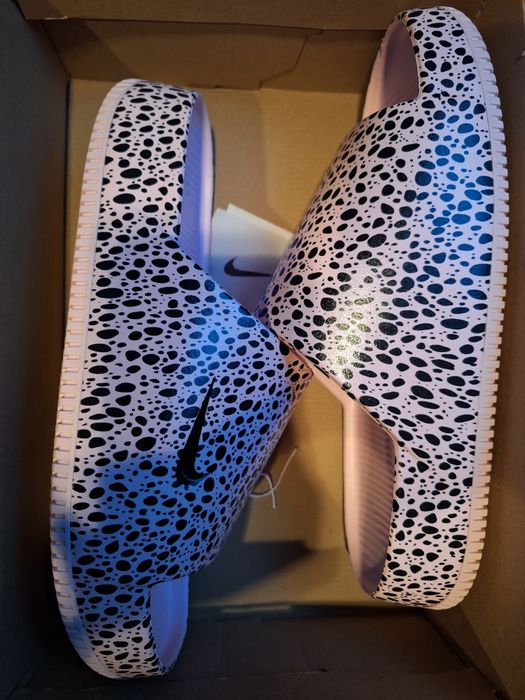 Nowe Nike różowe Calm Slide Print NS 47