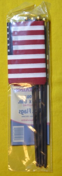 4x oryginalna mała flaga USA ANNIN 10x15cm do ręki nowy pakiet