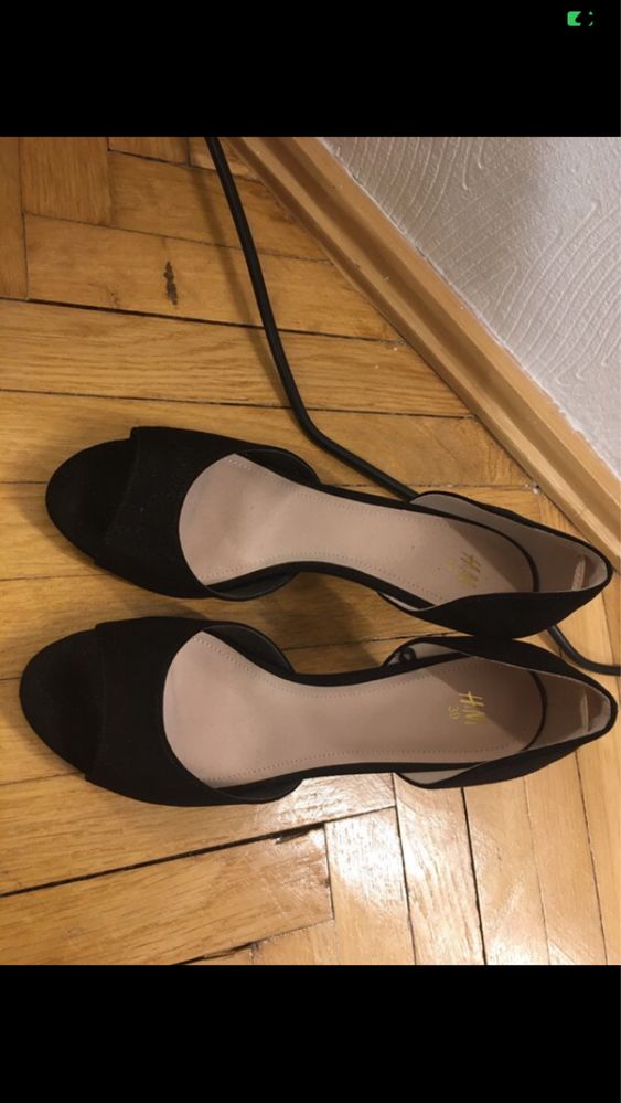 Szpilki NOWE, czarne buty na obcasie 39 H&M