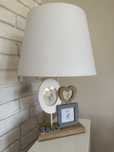Lampa z ramkami na zdjecia Baby Home&You 2 szt biala szara