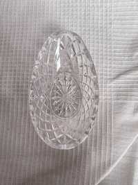 PRL vintage kryształowa miseczka salaterka jajo jajko owalna