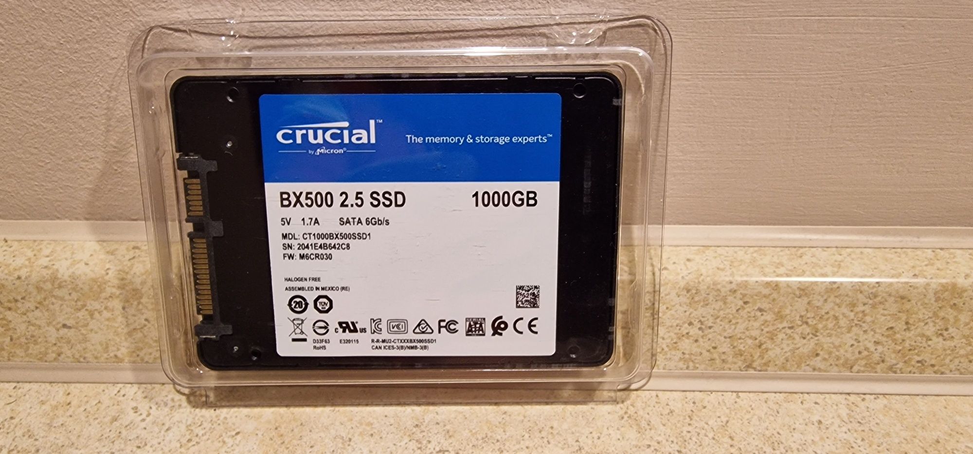 Dysk twardy, nośnik flash Crucial® BX500 SSD 1000GB 1TB nowy