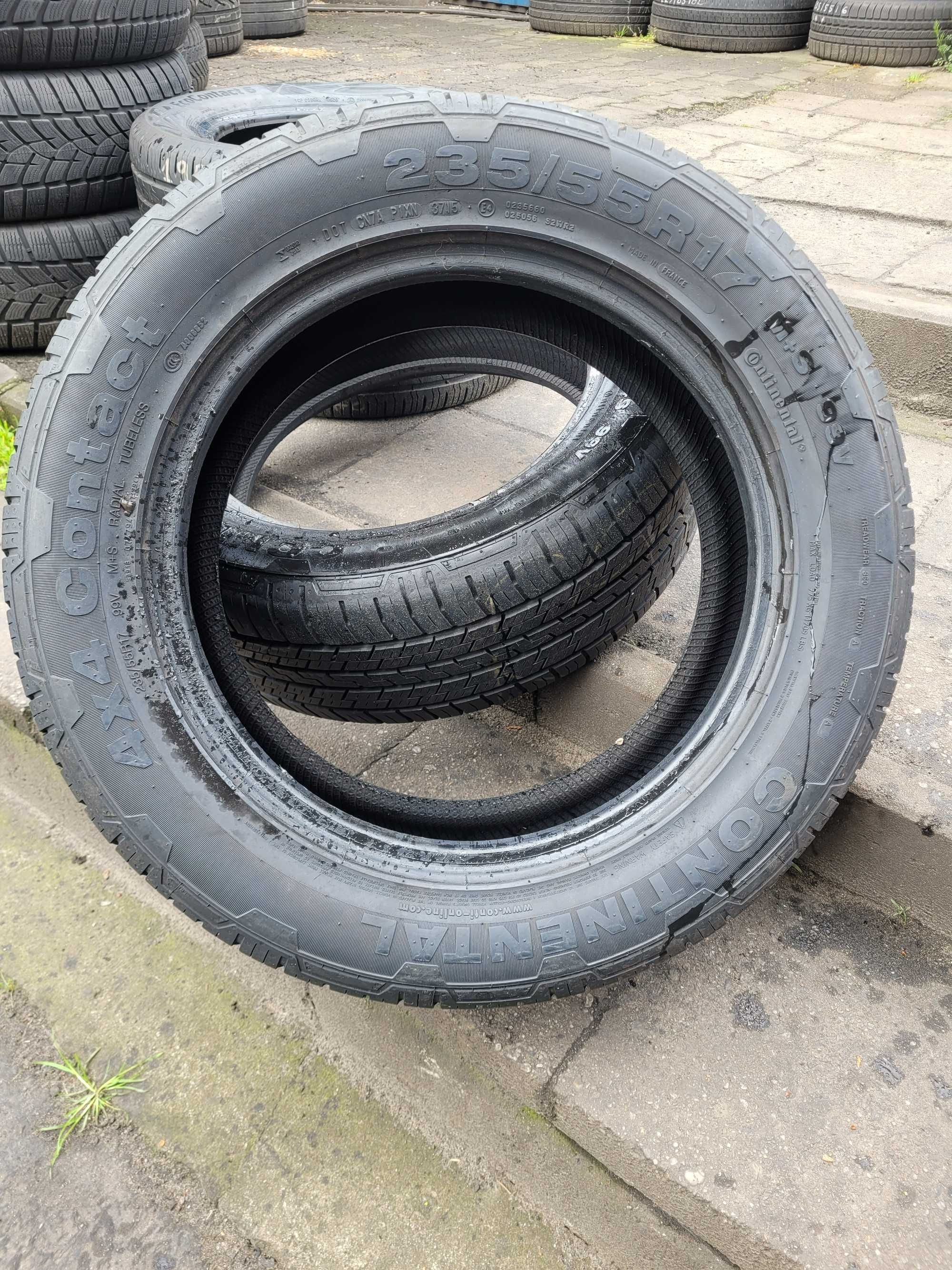 Opony Letnie 235/55R17 Continental 4x4Contact 2sztuki Montaż