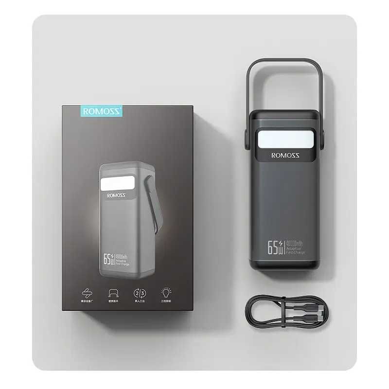 Зовнішній акумулятор Romoss PMT40 65 W 40000 mAh Black повер банк