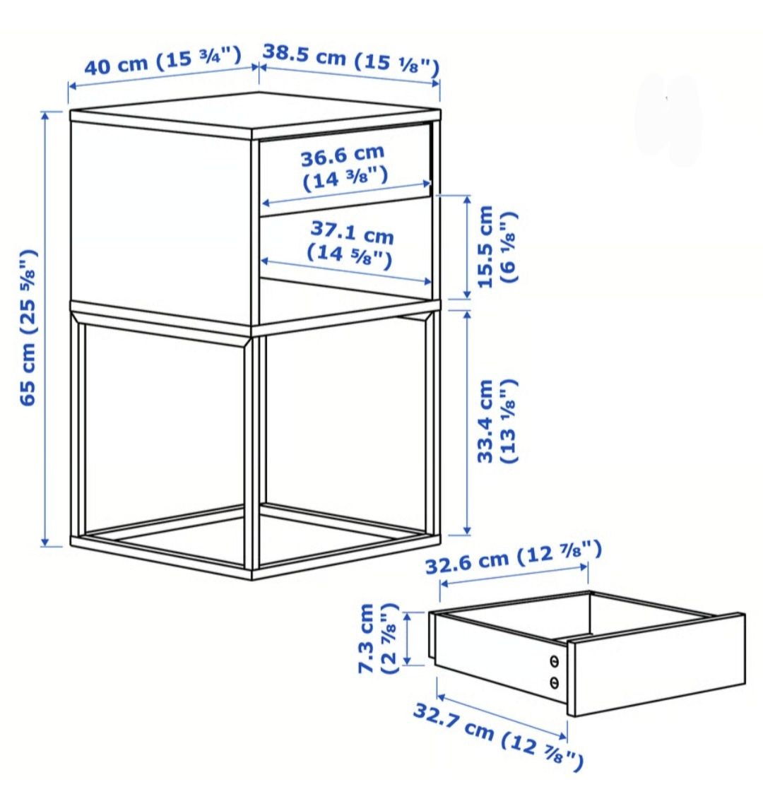 Szafka nocna Ikea VIKHAMMER