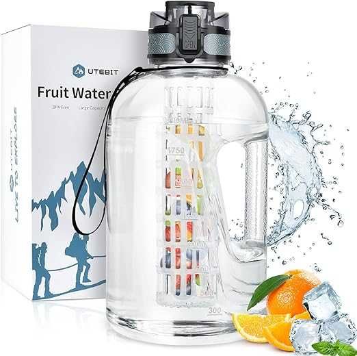 UTEBIT Butelka na wodę na napoje, 2,2 l, z pojemnikiem na owoce NOWE