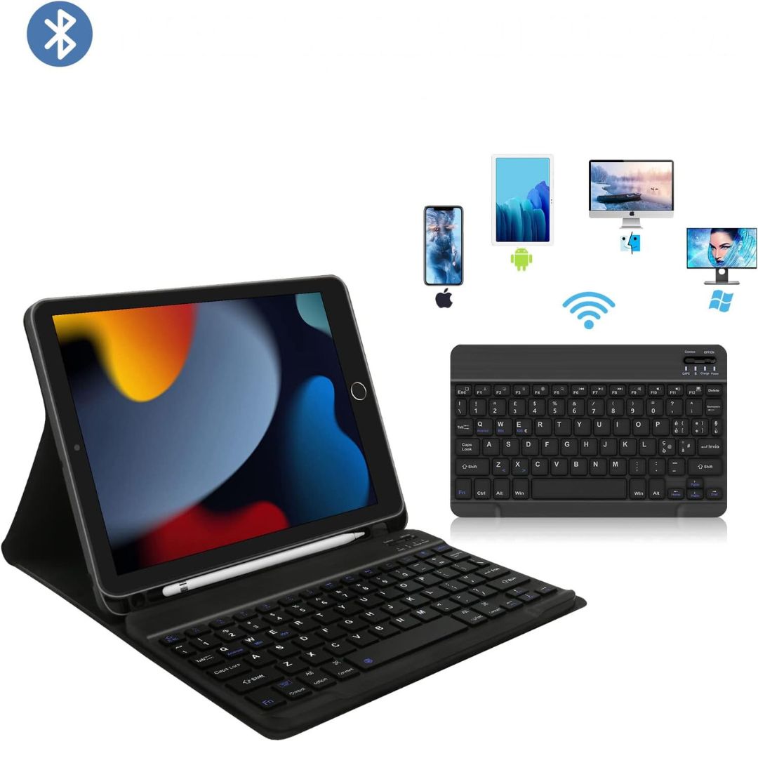 USZKODZONE Etui z klawiaturą Bluetooth JADEMALL iPad 10,2" (9/8./7gen)