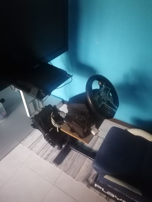 Playseat + Volante + Playstation4 + tv