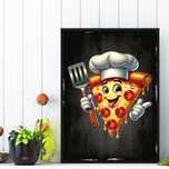 plakat pizza do kuchni, plakat do baru pizza, pizza obraz na ścianę B2