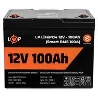 Акумулятор LP LiFePO4 12V(12,8V)-100 Ah(Smart BMS 100А)з BT для ДБЖ