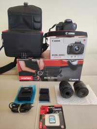 Kit completo DSLR - Canon EOS 2000D + 2 lentes