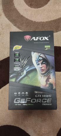 коробка от видео карты Afox 1050ti +талон розетка