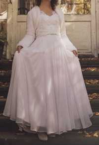 Suknia ślubna, rozmiar XS-S, 150-155 cm