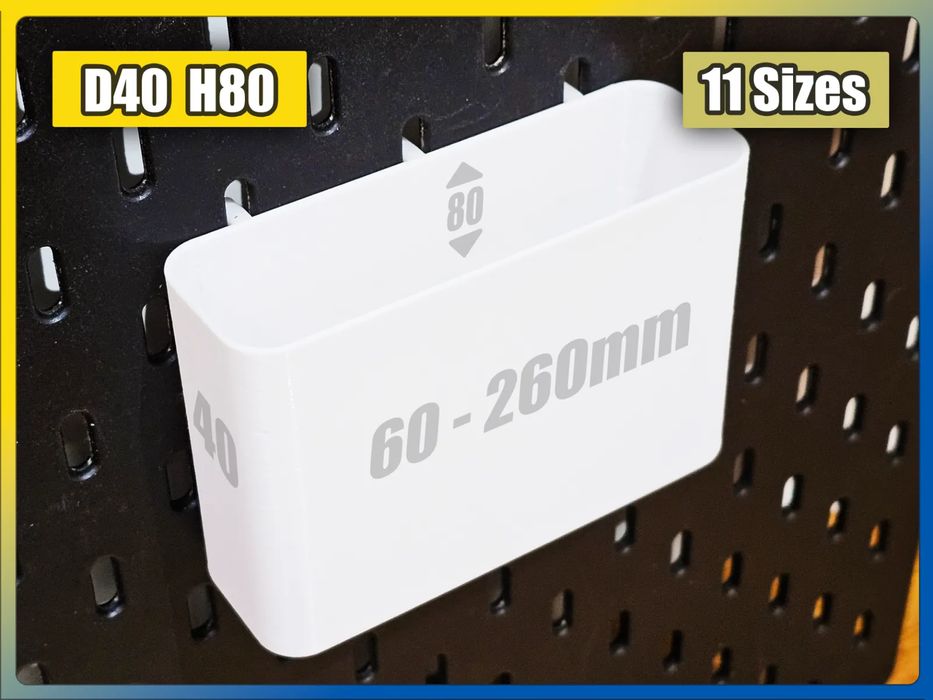 Contentor para IKEA Skadis (D40 H80)