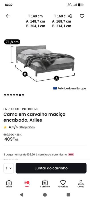 Cama casal 160cm x 200cm