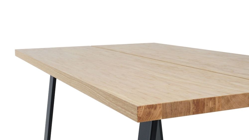 STÓŁ DĄB NATURALNY fornir loft nogi PIEMONT 180x94