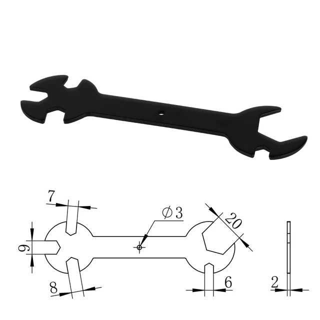 Универсальный гаечный ключ для монтажа сопел и нагревательных блоков