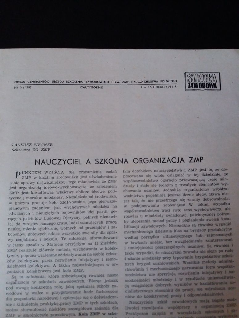 Szkola zawodowa 1956r