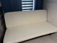 Sofa 3 os., rozkładana + skrzynia na pościel + pokrowiec IKEA NYHAMN