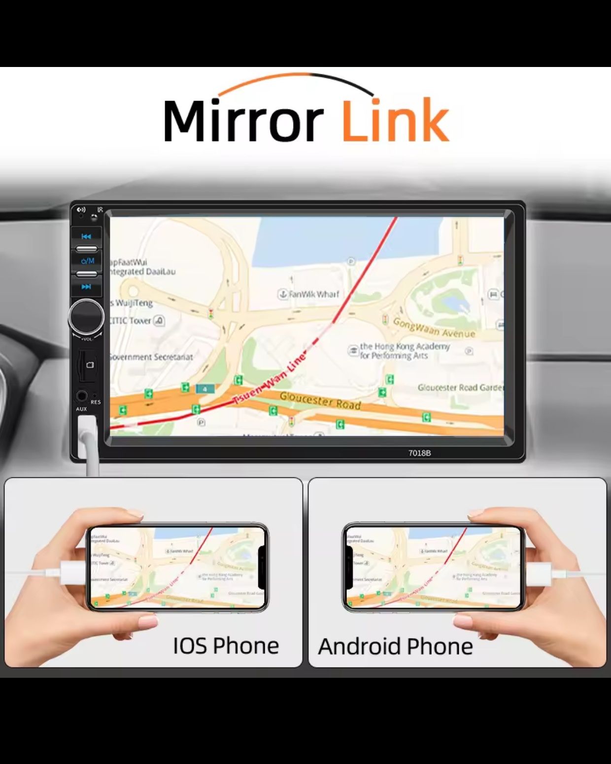 Автомагнітола  7 дюймів 7018B bluetooth
