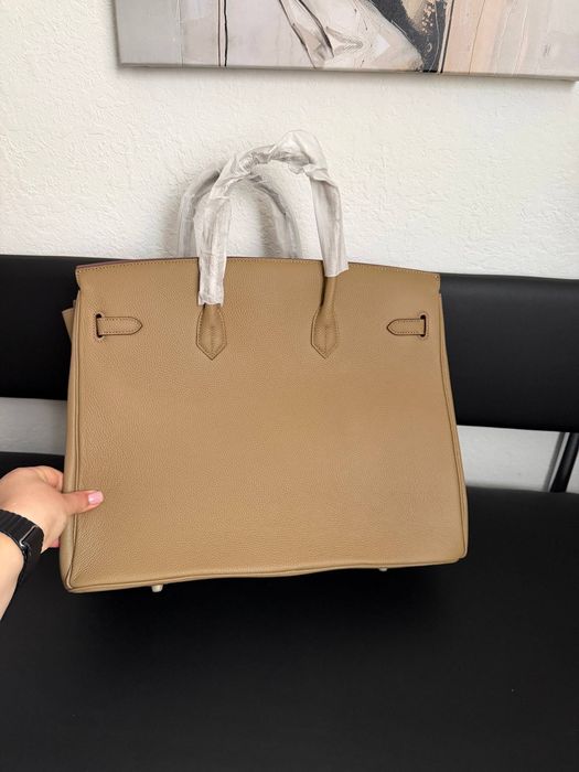 Сумка Hermes Birkin велика | шкіра | чорна, тауп, бежева