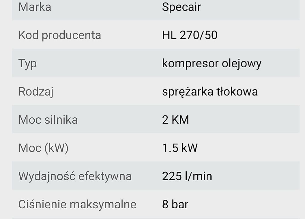 Sprężarka olejowa z silnikiem