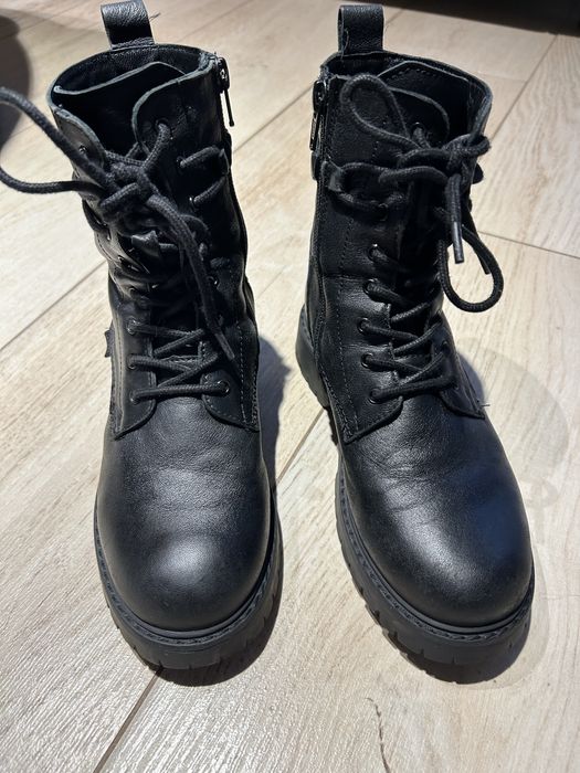 Lasocki buty trzewiki oficerki czarne skóra rozmiar 34