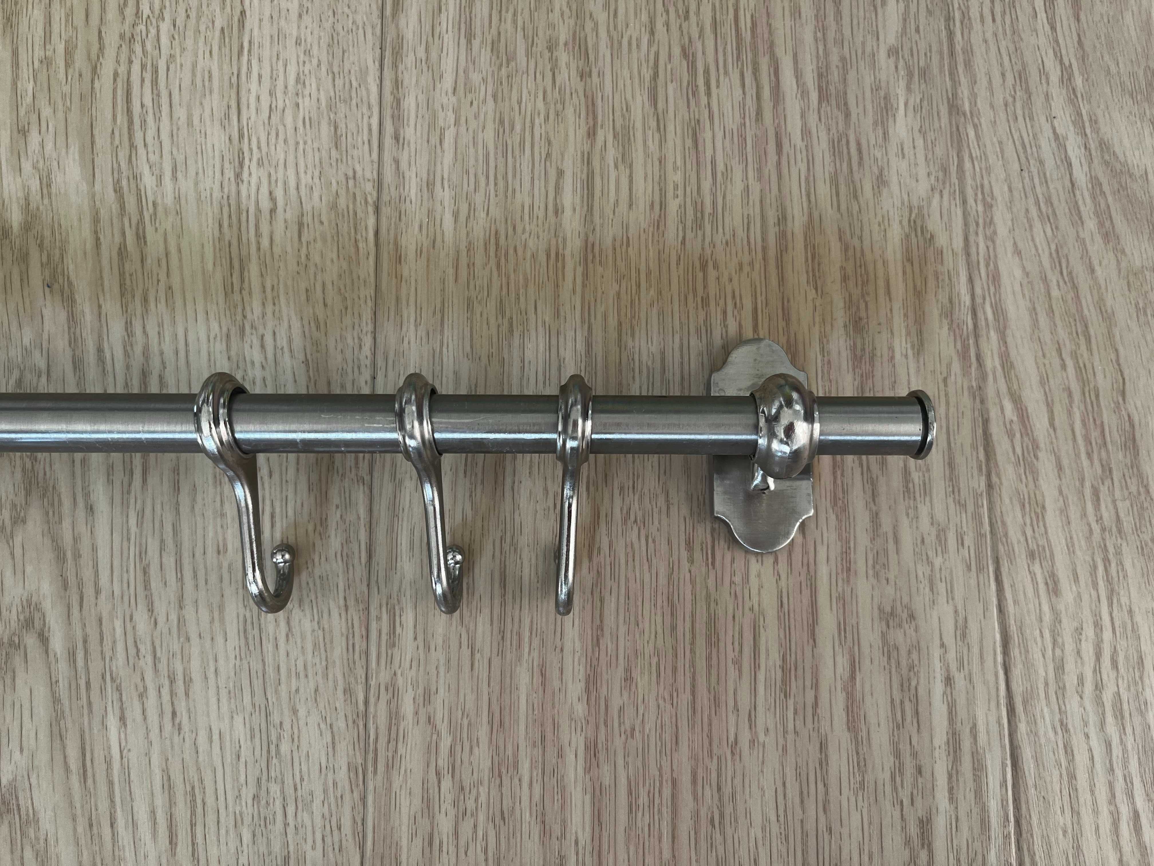 Reling kuchenny z haczykami srebrny 80 cm