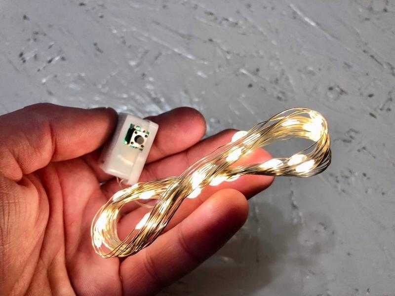 Гірлянда роса, гірлянда на батарейках, міні гірлянда