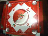 Quadro Benfica- Cetim / Bordado