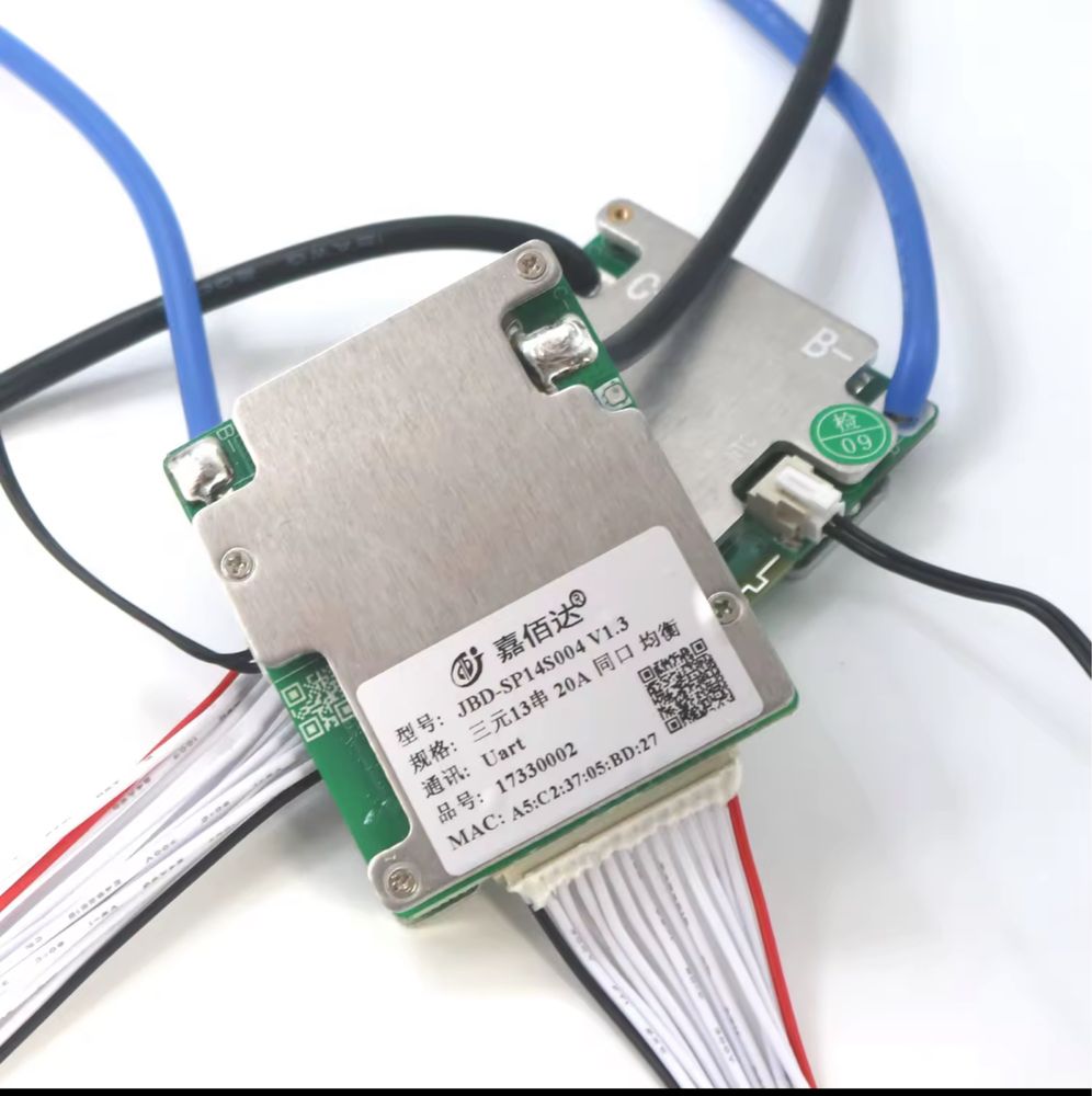 Плата балансуванняJBD Smart BMS 7-14S li-ion.LiFePO4 24/36/48/52V 20A