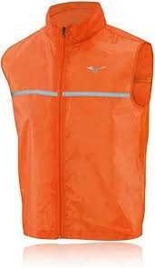 Koszulka do biegania Mizuno Gilet Orange odblaskowa rowerowa