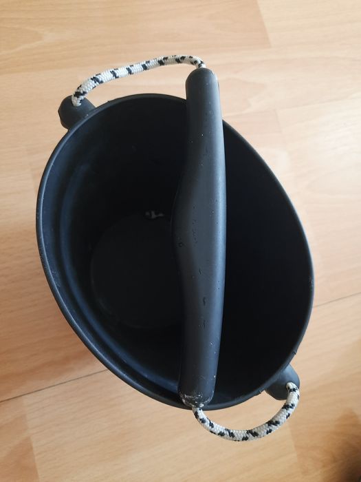 Scrunch czarne silikonowe wiaderko fresbee 2x łopatka kaczka