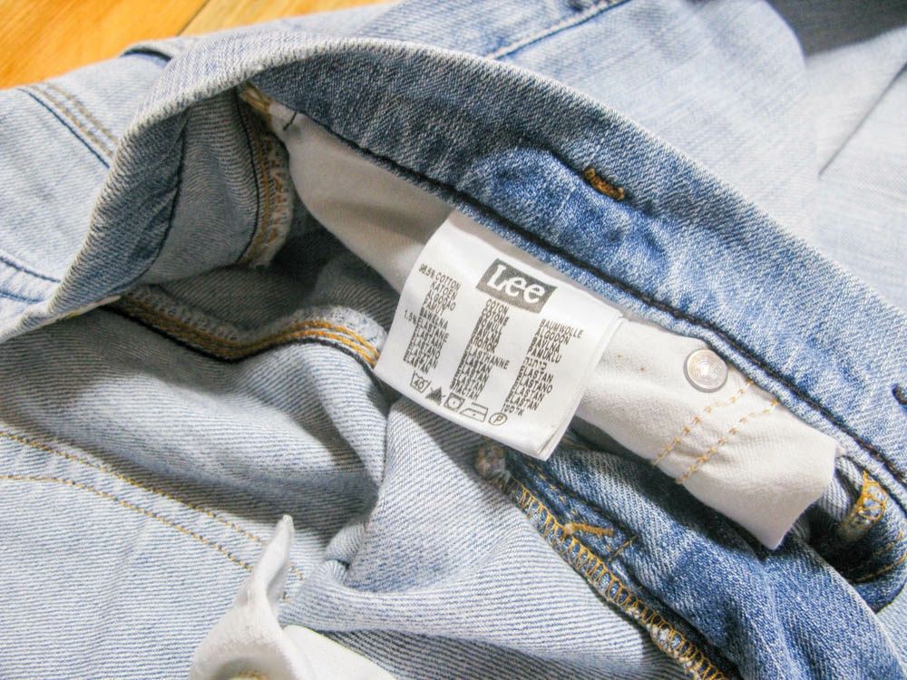 Dżinsy jeans Lee jasne przecierane proste W28 L31 LYNN