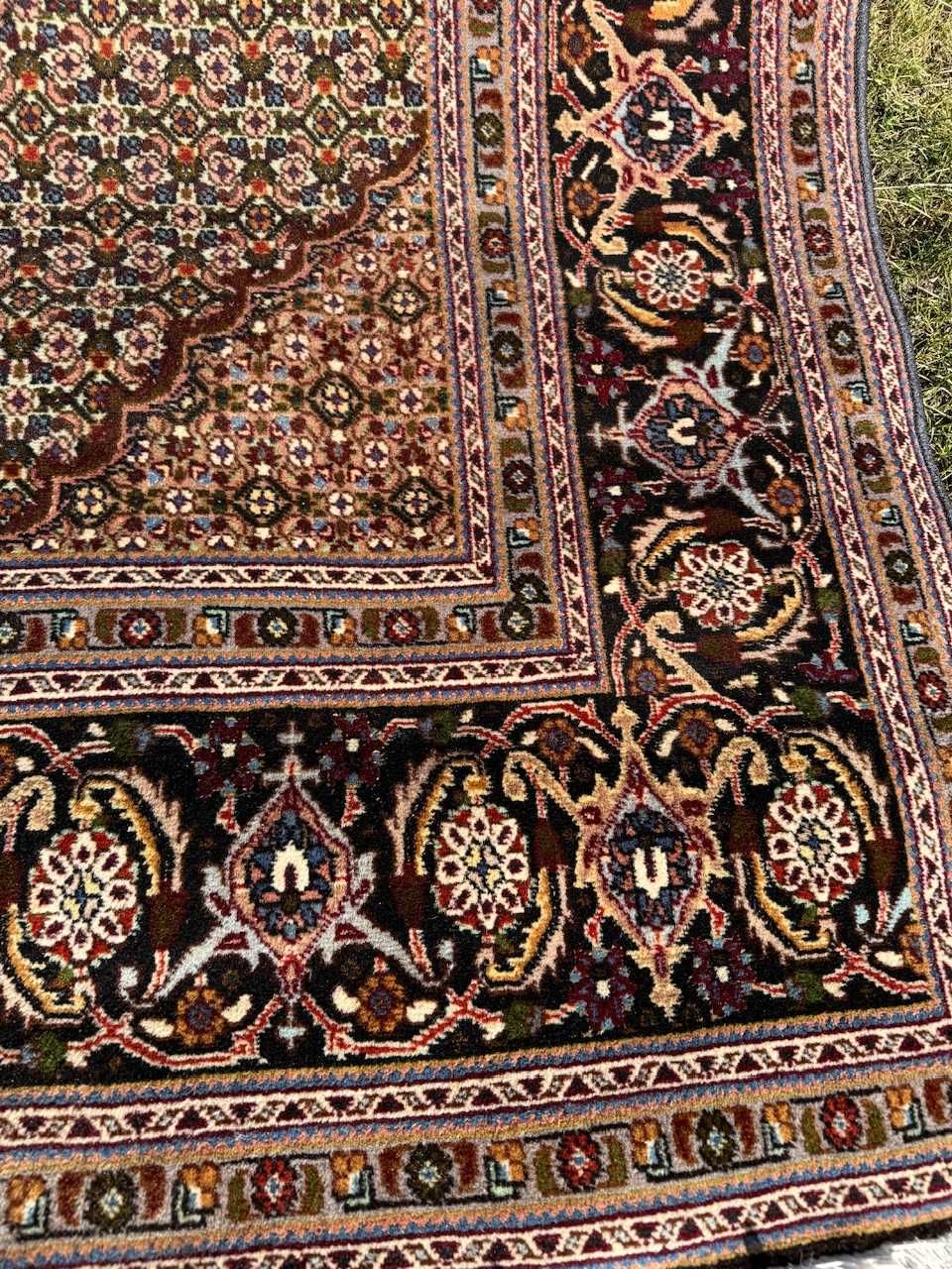 Dywan perski czarny Iran Tabriz z jedwabiem 300x200 sklep 30 tyś