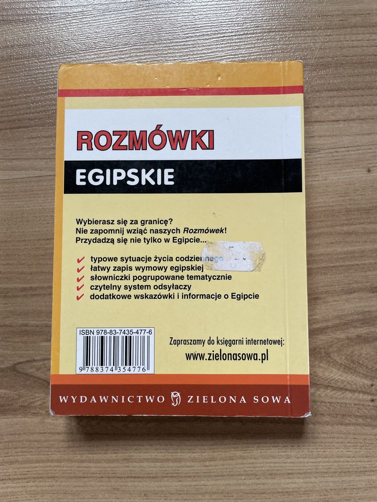 Rozmówki egipskie wydawnictwo zielona sowa