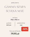 Płytki ścienne Paradyż  Gamma Szara Mat.