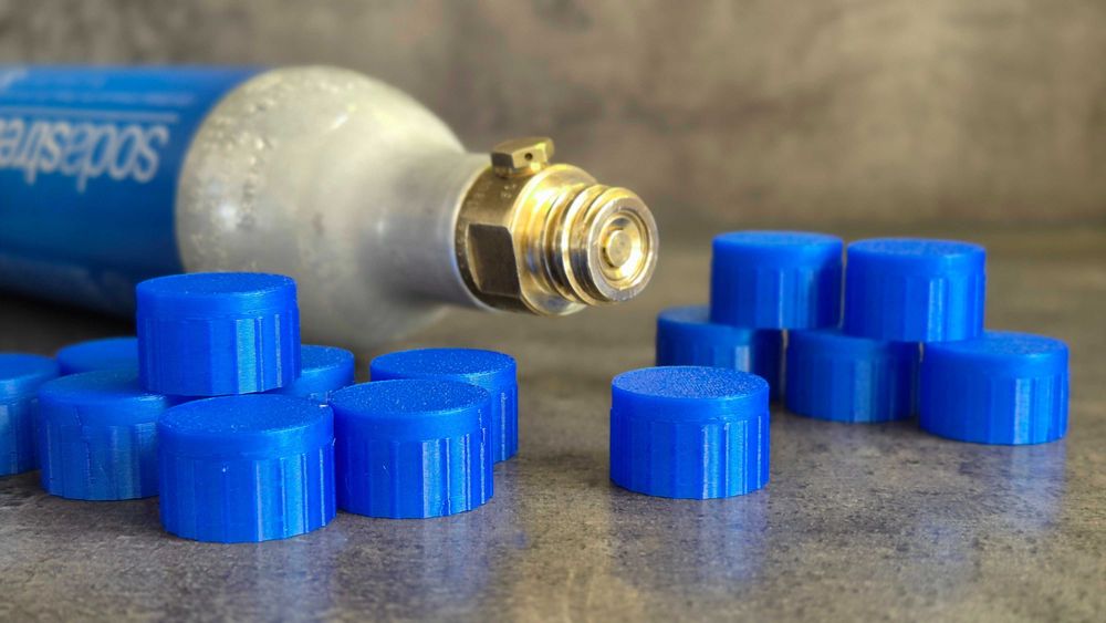 Nakrętka zatyczka kapsel korek na butle CO2 SodaStream gwint niebieska