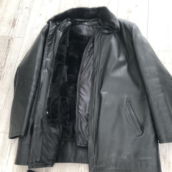 Чоловіча зимова куртка з натуральної шкіри