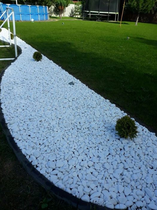 Otoczaki śnieżnobiałe greckie Thassos lub grys biały kamień z dostawą