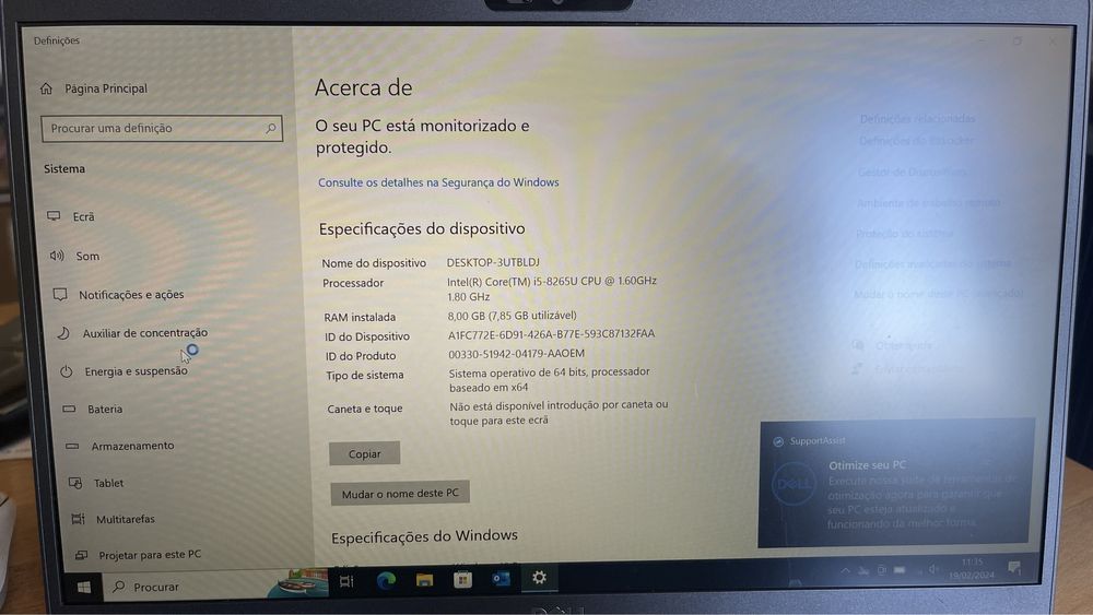 Portátil Dell Latitude 7300 - 13" FHD i5 - Fatura e Garantia