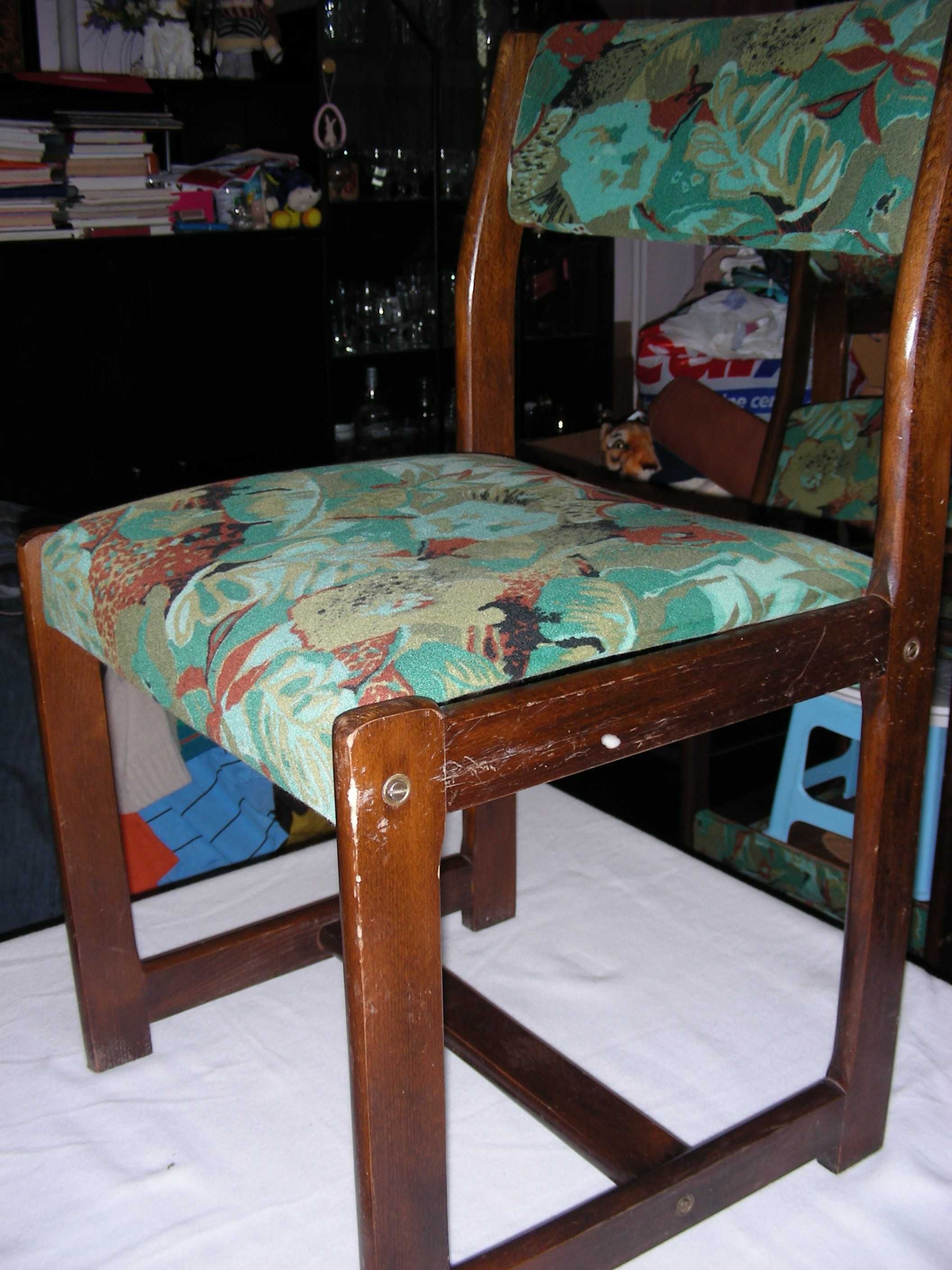 stol debowy rozkladany loft +6 krzel