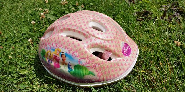 Ok. 4 lat (50-56 cm) kask rowerowy księżniczki różowy brokat Princess